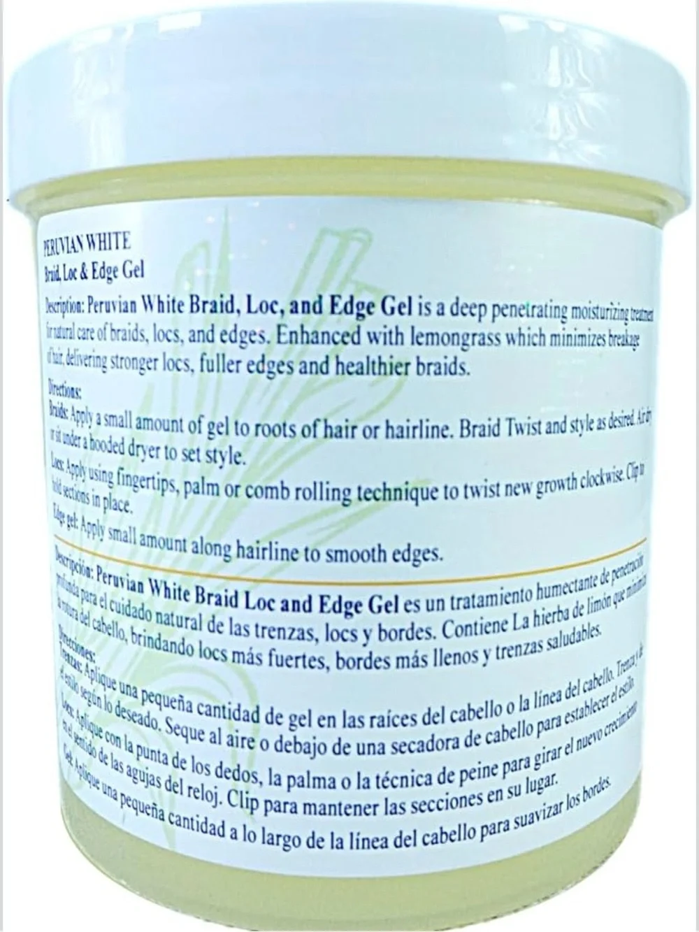Braid, Loc & Edge Gel - Lemongrass extra hold long-lasting shine & frizz control